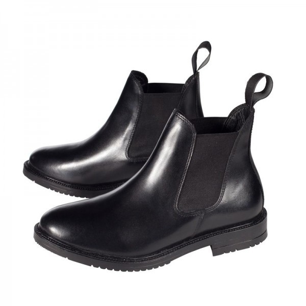 Leder Jodhpurstiefelette Jodhpur Schuhe schwarz